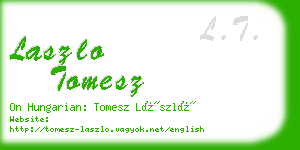 laszlo tomesz business card